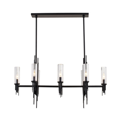 Torres Linear Pendant Light in Matte Black.