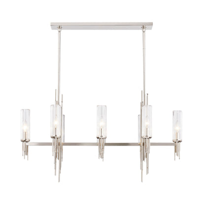Torres Linear Pendant Light in Polished Nickel.