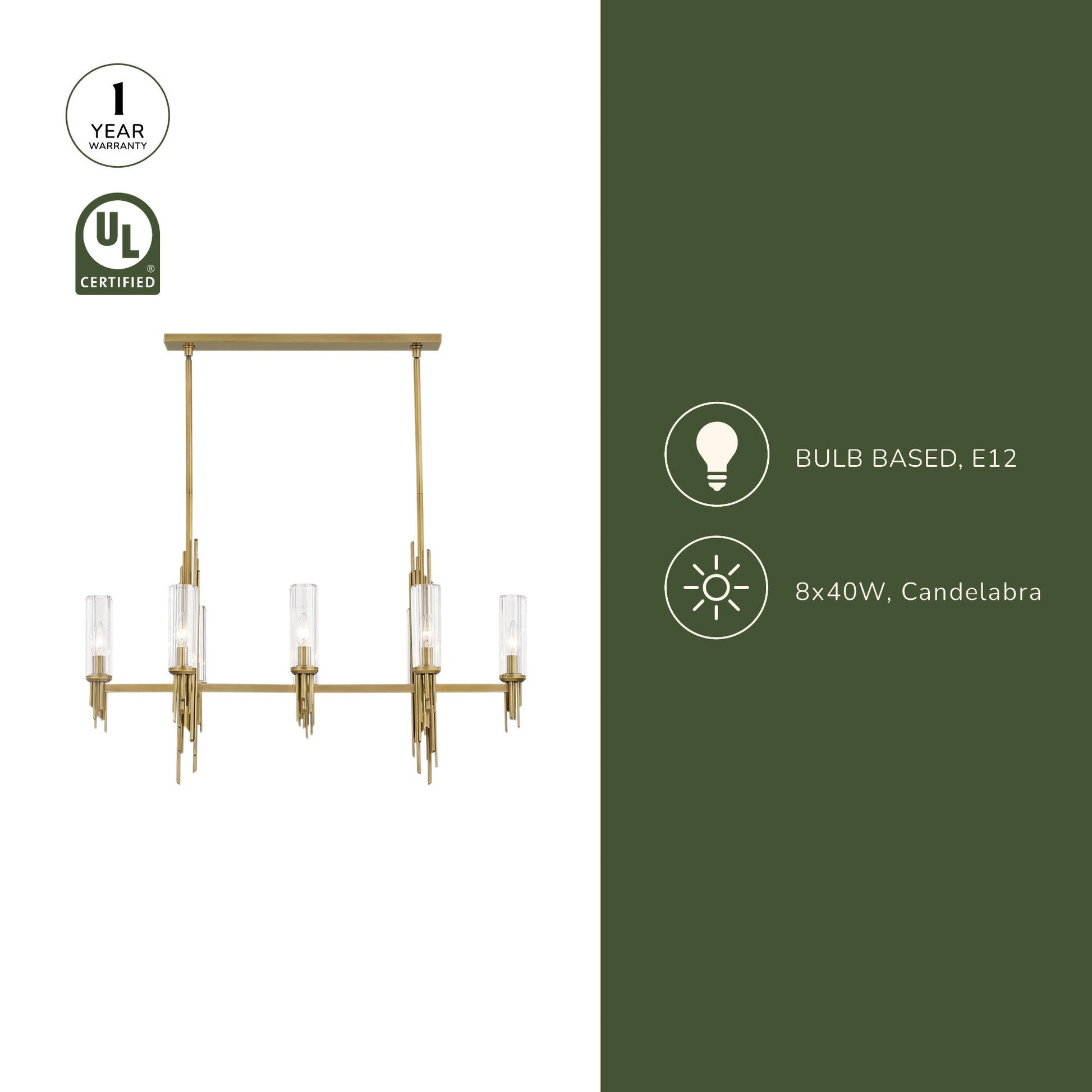 Torres Linear Pendant Light in Detail.