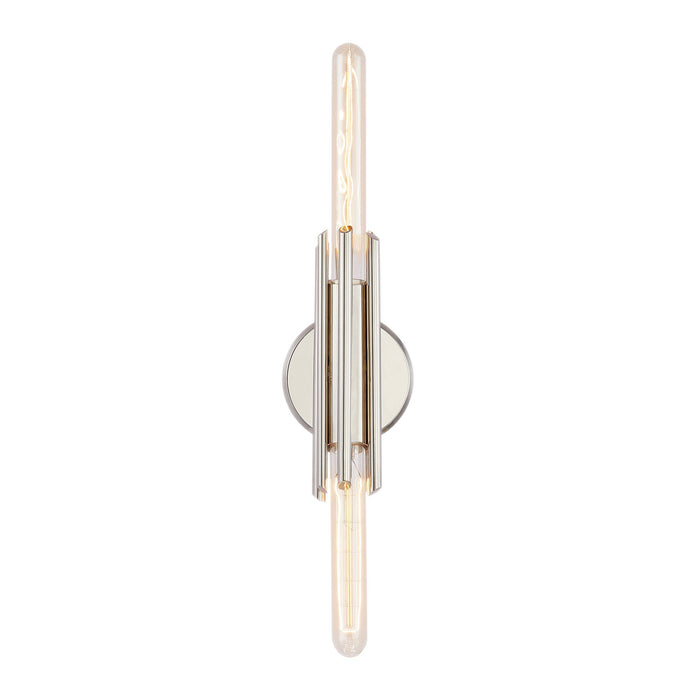 Torres Vanity Wall Light in Polished Nickel/Without Shade (2-Light).