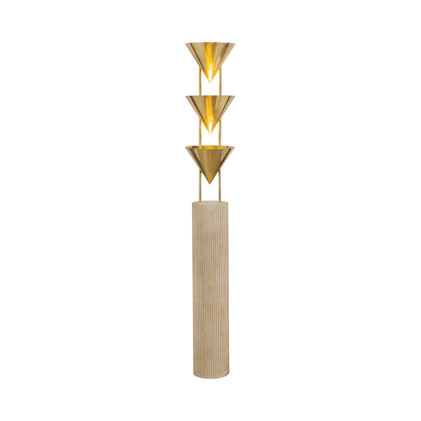Versus Floor Lamp in Patina Brass.