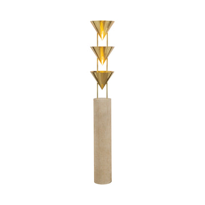 Versus Floor Lamp in Patina Brass.