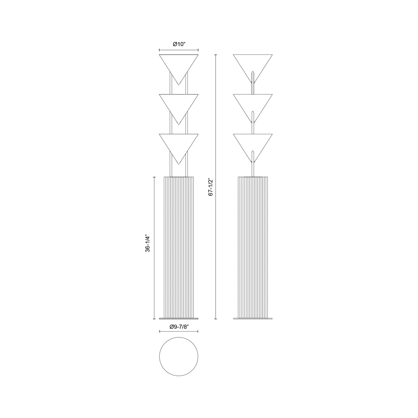 Versus Floor Lamp - line drawing.