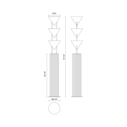 Versus Floor Lamp - line drawing.