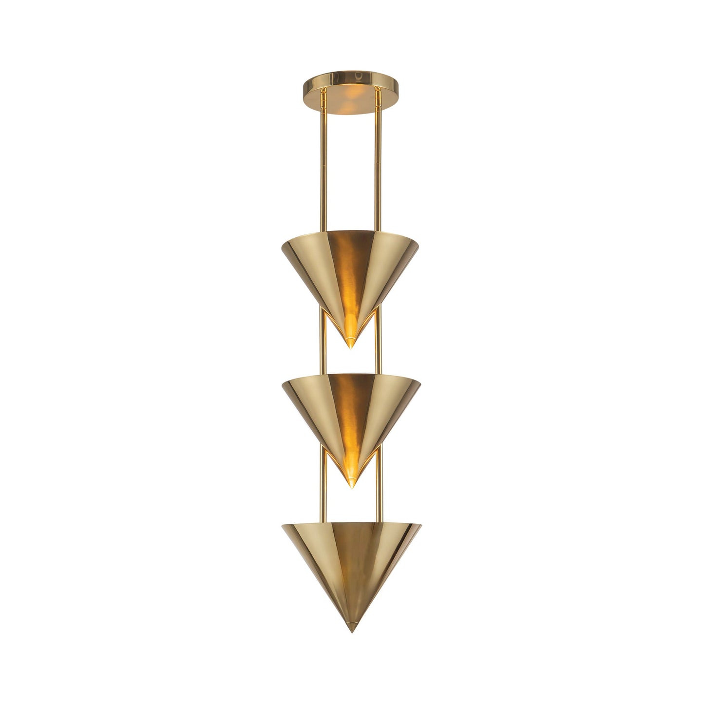 Versus Pendant Light in Patina Brass (31-Inch).