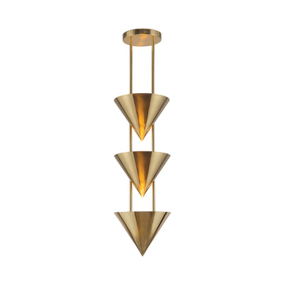 Versus Pendant Light in Patina Brass (31-Inch).