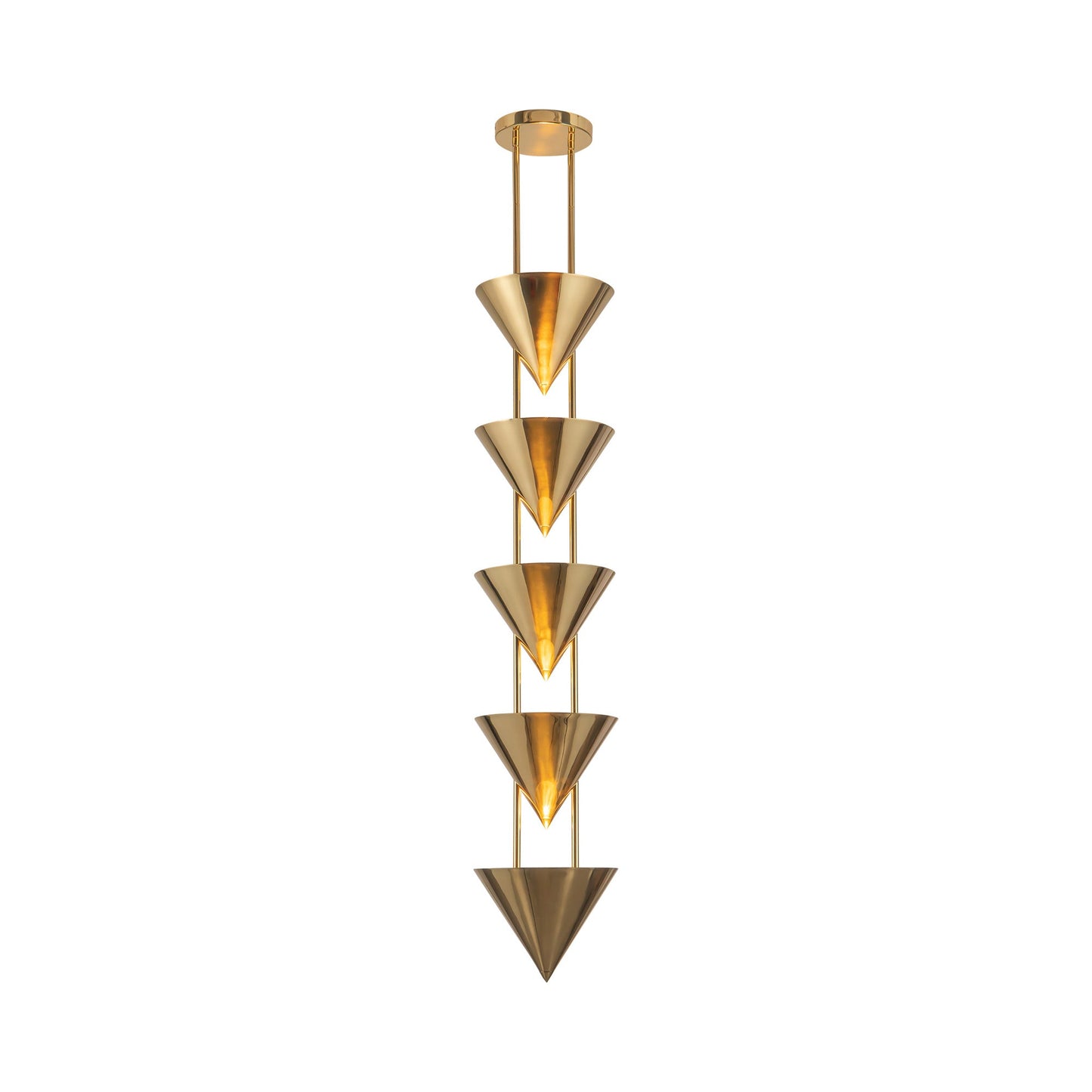Versus Pendant Light in Patina Brass (51.25-Inch).