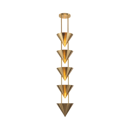Versus Pendant Light in Patina Brass (51.25-Inch).