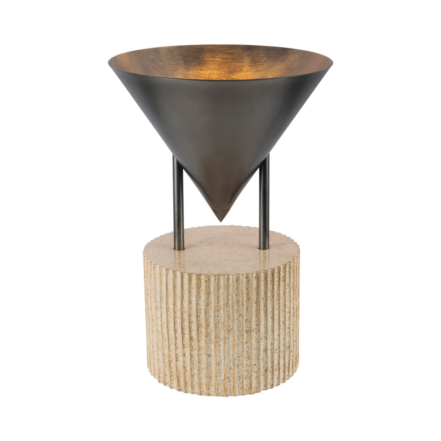Versus Table Lamp in Aged Steel.