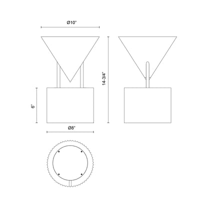 Versus Table Lamp - line drawing.