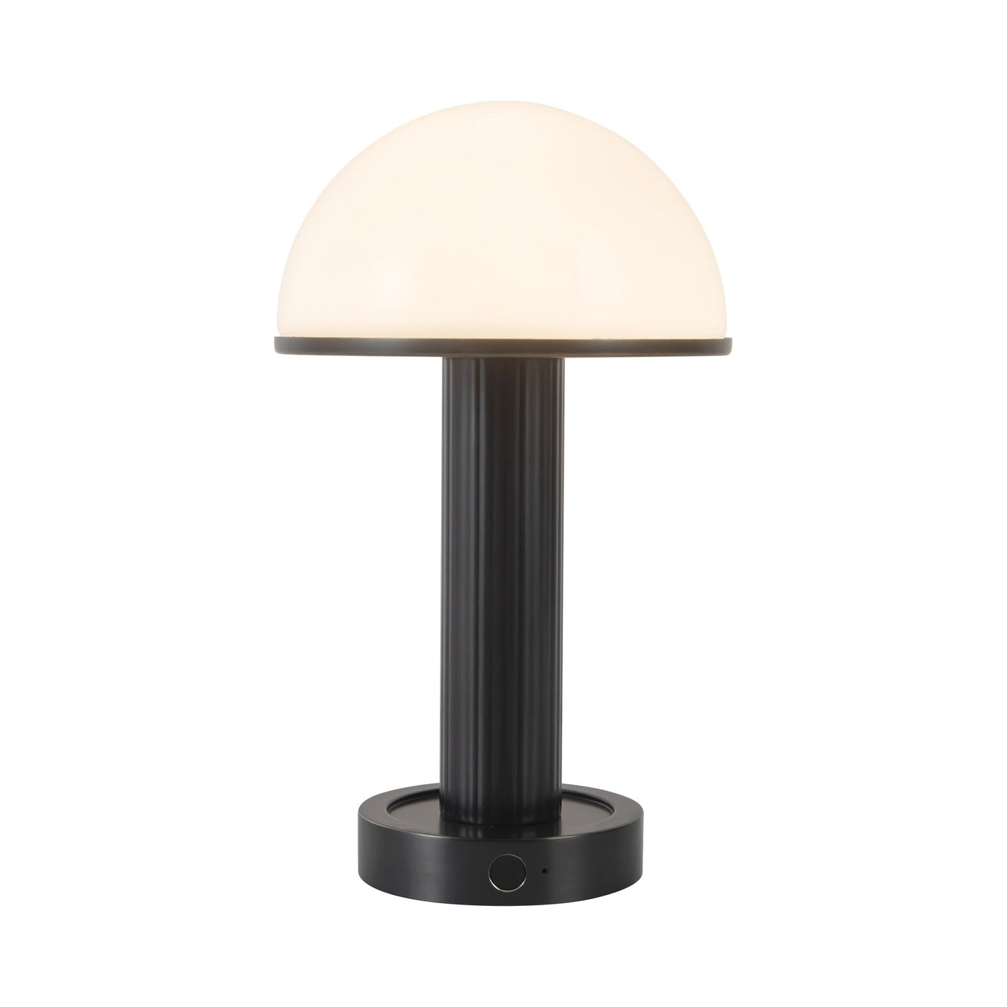 Vienna Round LED Rechargeable Table Lamp in Urban Bronze.