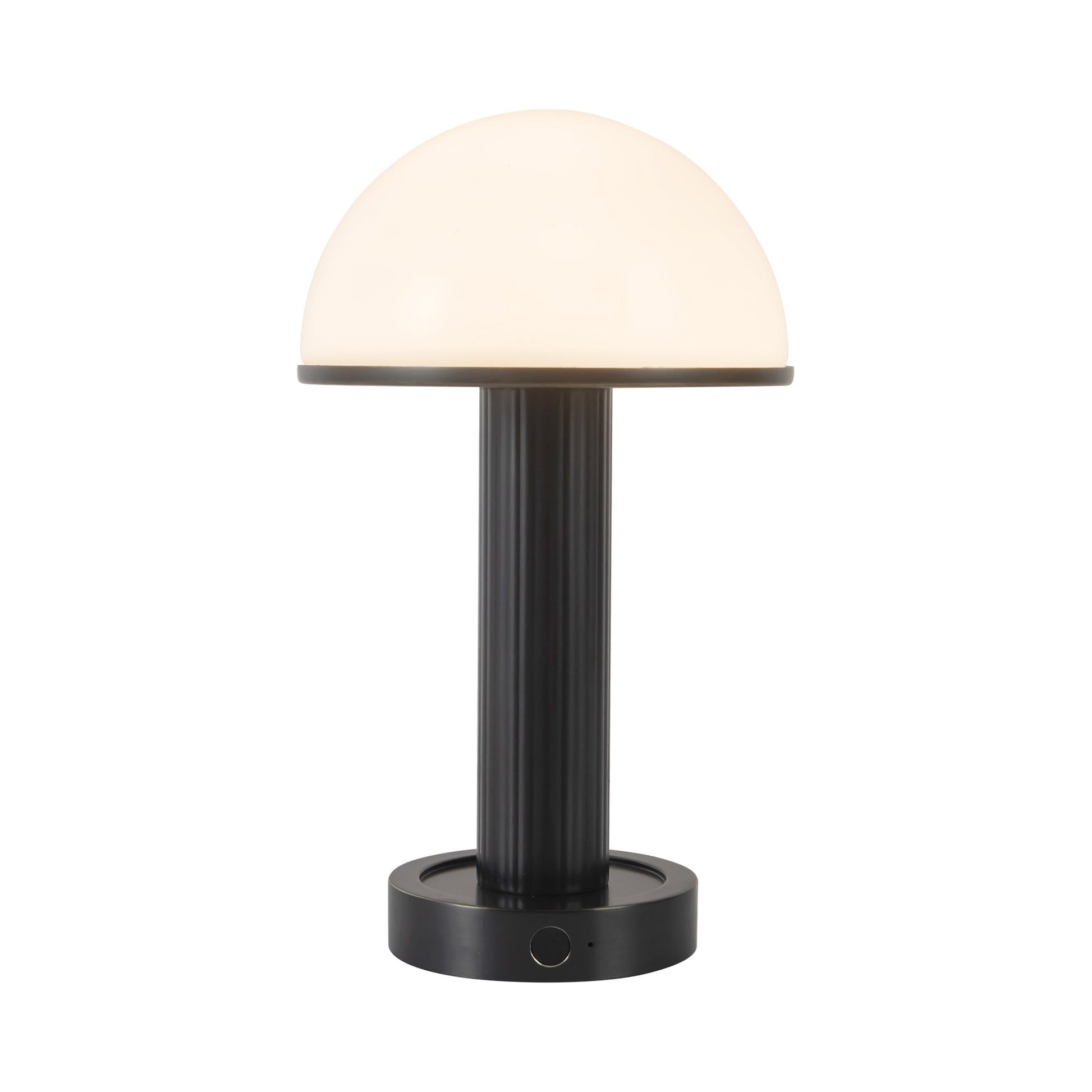Vienna Round LED Rechargeable Table Lamp in Urban Bronze.