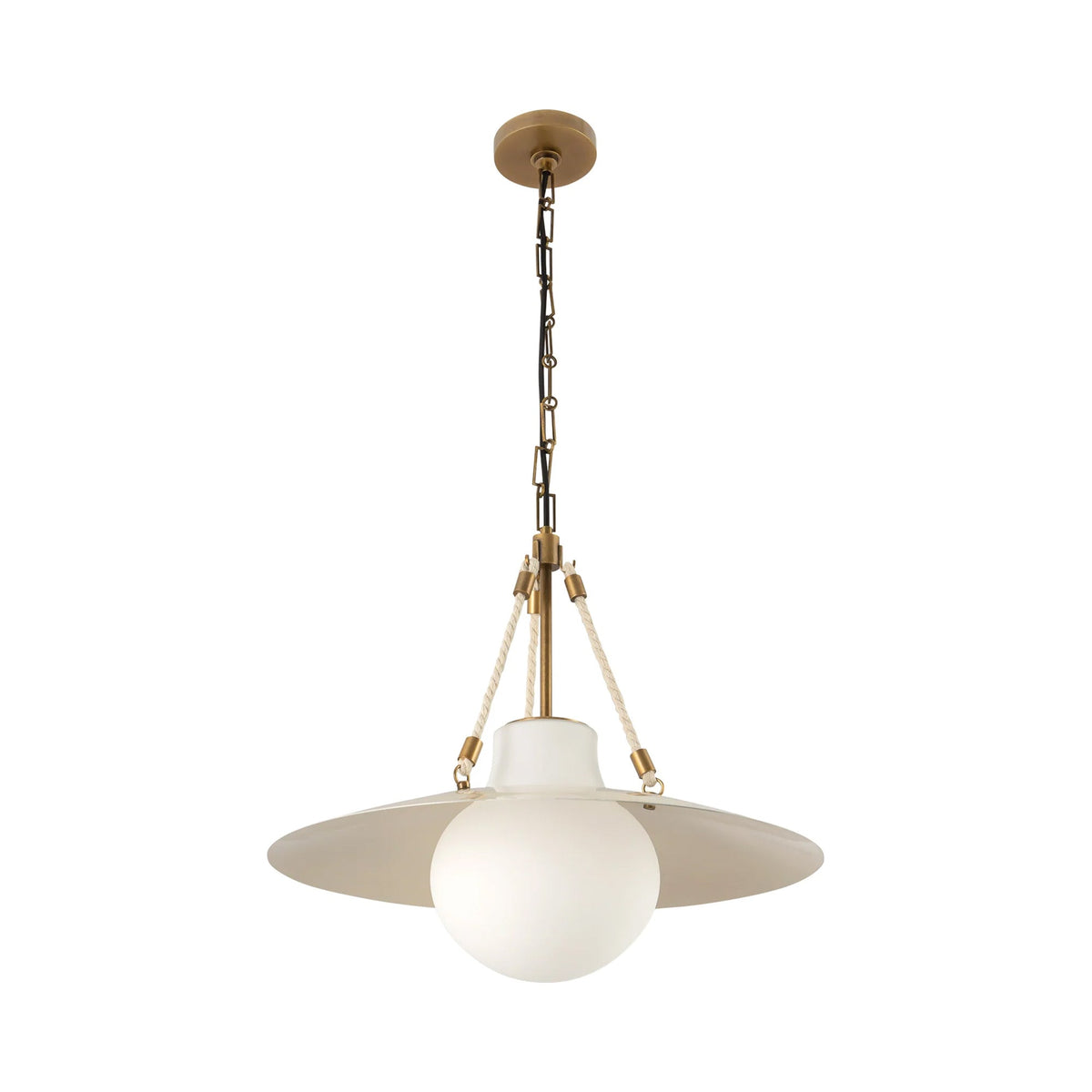 Waverly Pendant Light in Pearl White.