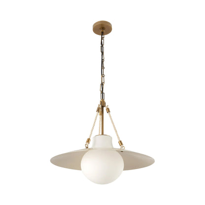 Waverly Pendant Light in Pearl White.