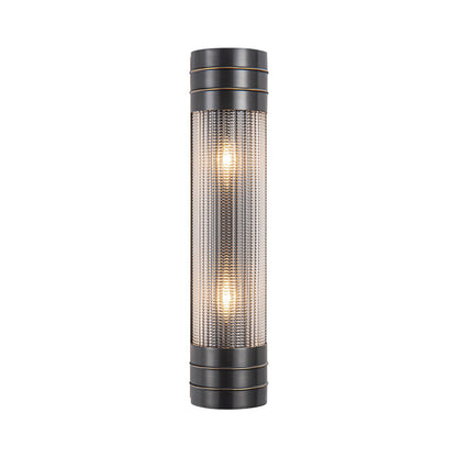 Willard Vanity Wall Light in Urban Bronze/Clear Prismatic Glass (2-Light).