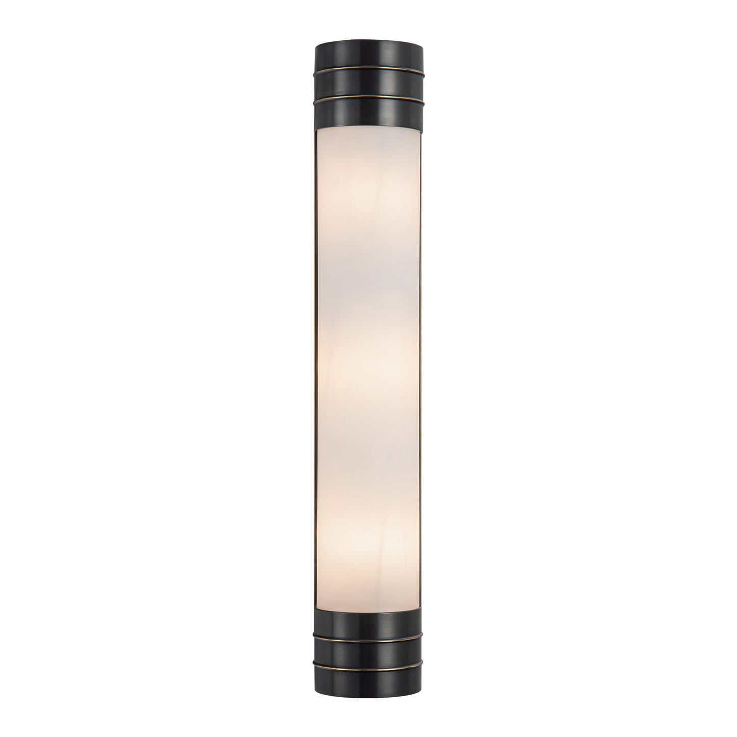 Willard Vanity Wall Light in Urban Bronze/Matte Opal Glass (3-Light).