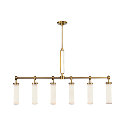 Wynwood Linear Pendant Light in Vintage Brass.