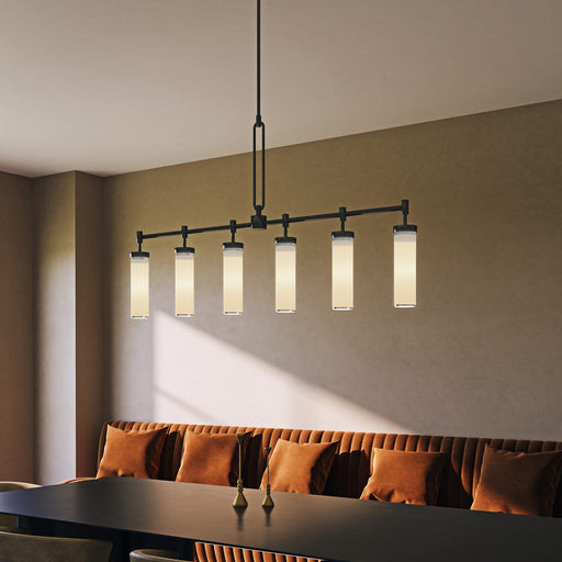 Wynwood Linear Pendant Light in living room.