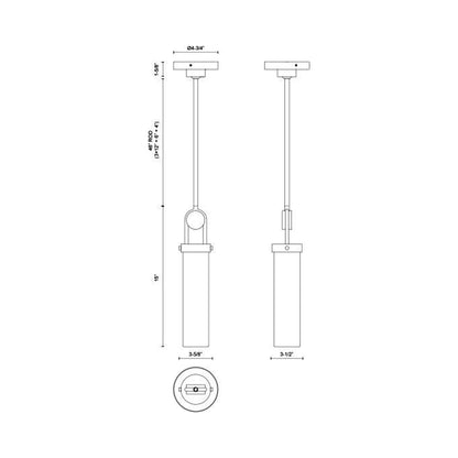 Wynwood Pendant Light - line drawing.