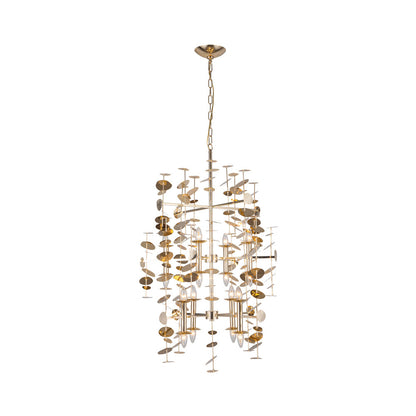Yukari Chandelier in Polished Brass.