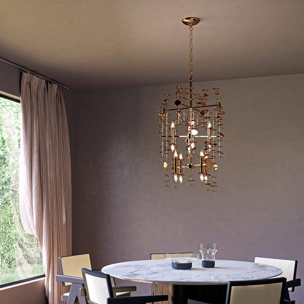 Yukari Chandelier in dining room.