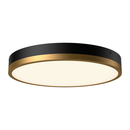Adelaide LED Flush Mount Ceiling Light in Aged Gold/Matte Black (Large).