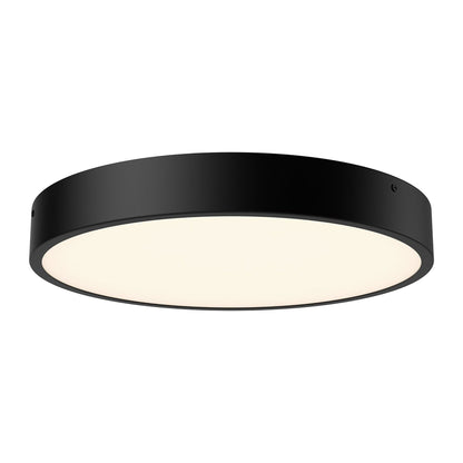 Adelaide LED Flush Mount Ceiling Light in Matte Black (Large).