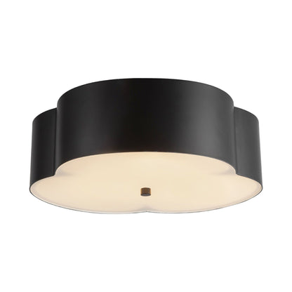 Adella Flush Mount Ceiling Light in Matte Black.