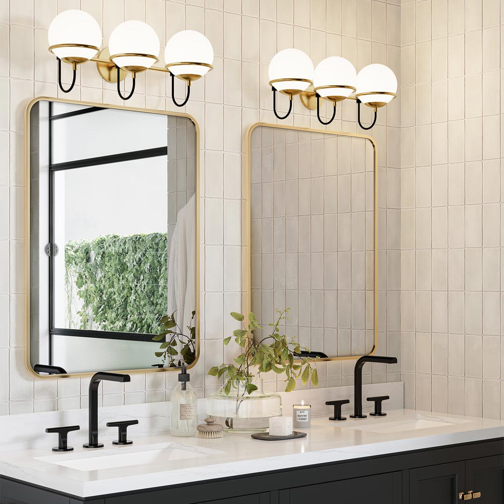 Alba Bath Wall Light in bathroom.