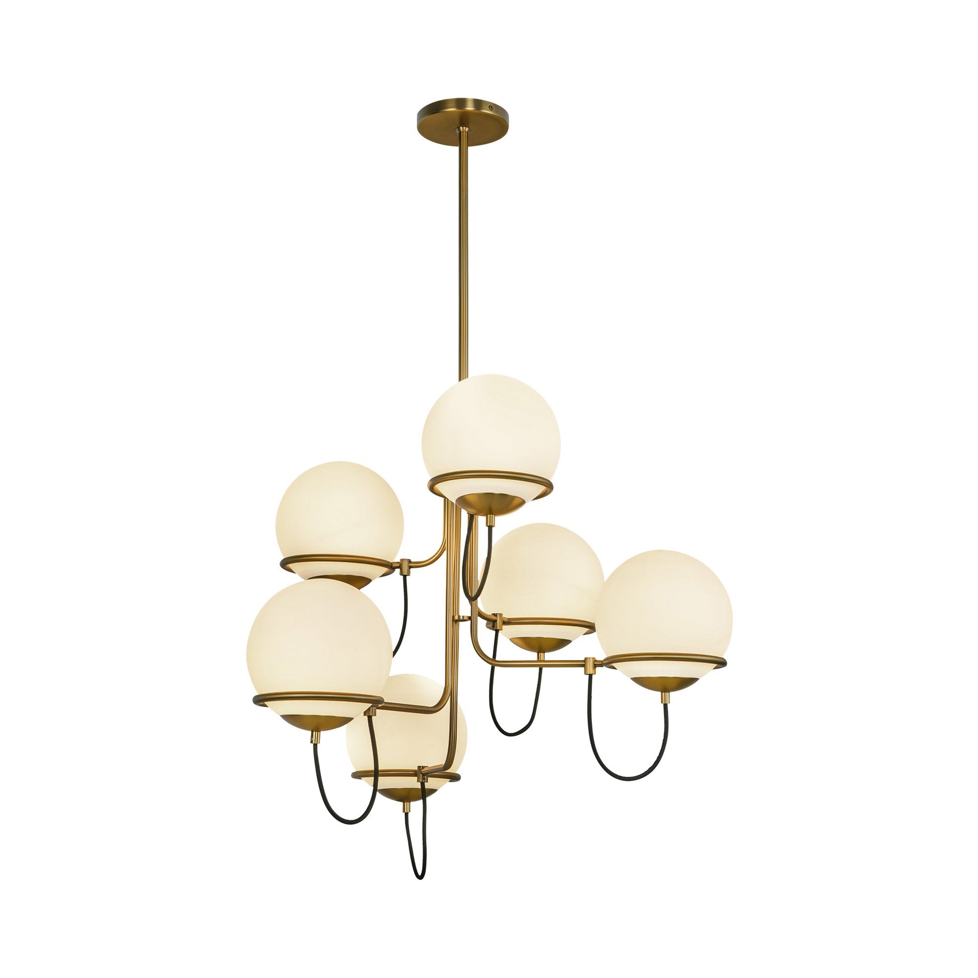Alba Chandelier in Aged Gold (6-Light).