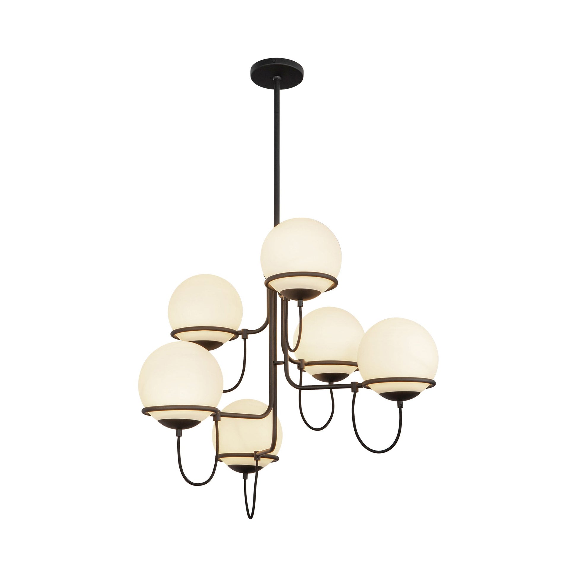 Alba Chandelier in Matte Black (6-Light).
