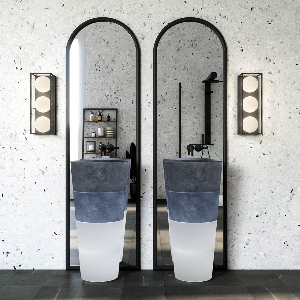 Amelia Vanity Wall Light in bathroom.