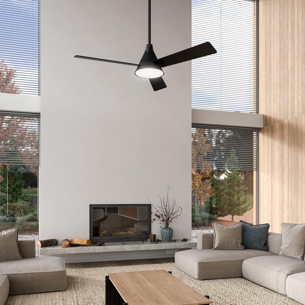 Archer LED Ceiling Fan in living room.