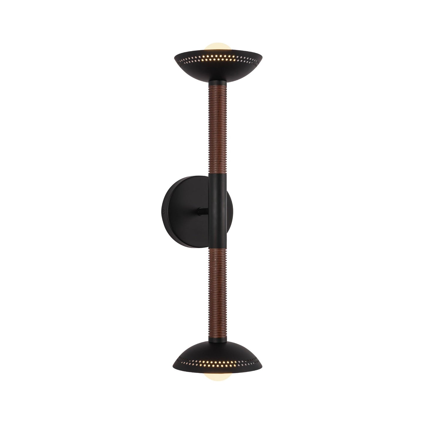 Arden LED Bath Vanity Light in Matte Black (With Shade).