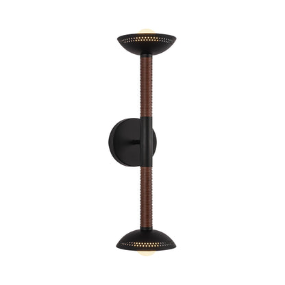 Arden LED Bath Vanity Light in Matte Black (With Shade).