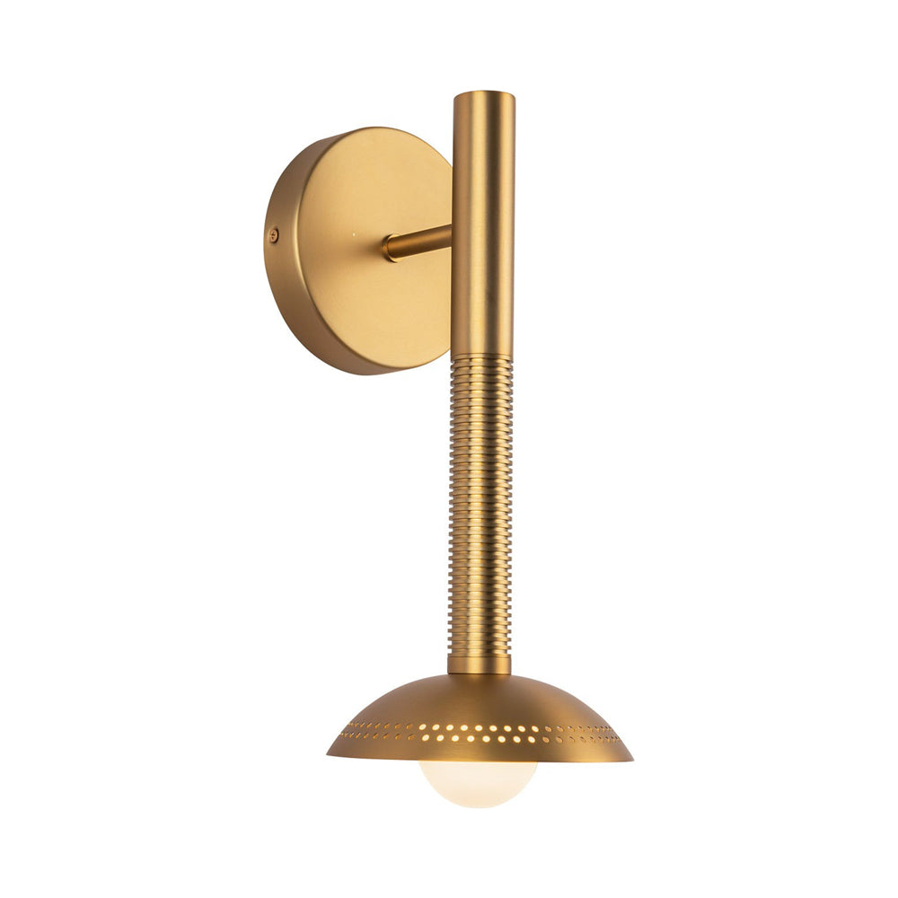 Arden LED Bath Wall Light in Brushed Gold (With Shade).