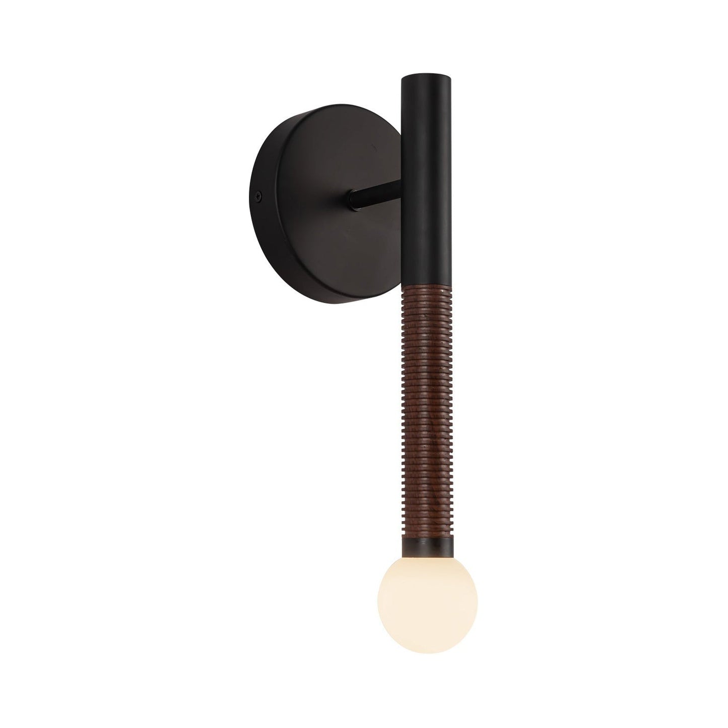 Arden LED Bath Wall Light in Matte Black (Without Shade).