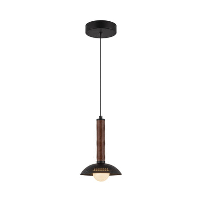 Arden LED Pendant Light in Matte Black (With Shade).
