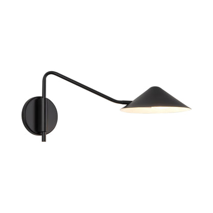 Ashford Arm Wall Light in Matte Black.
