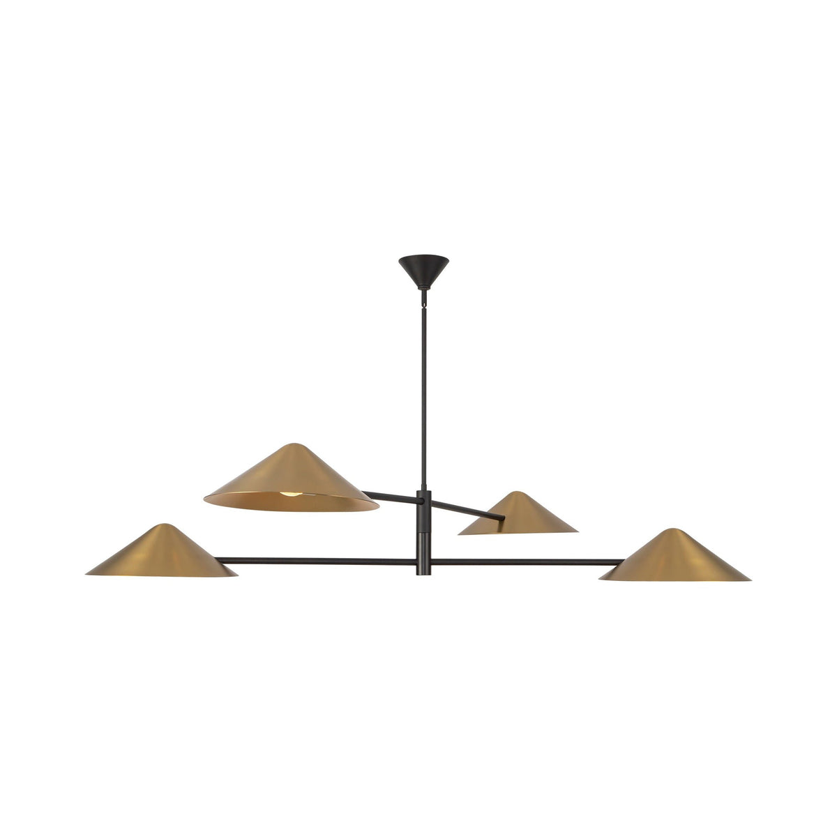Ashford Chandelier in Brushed Gold.