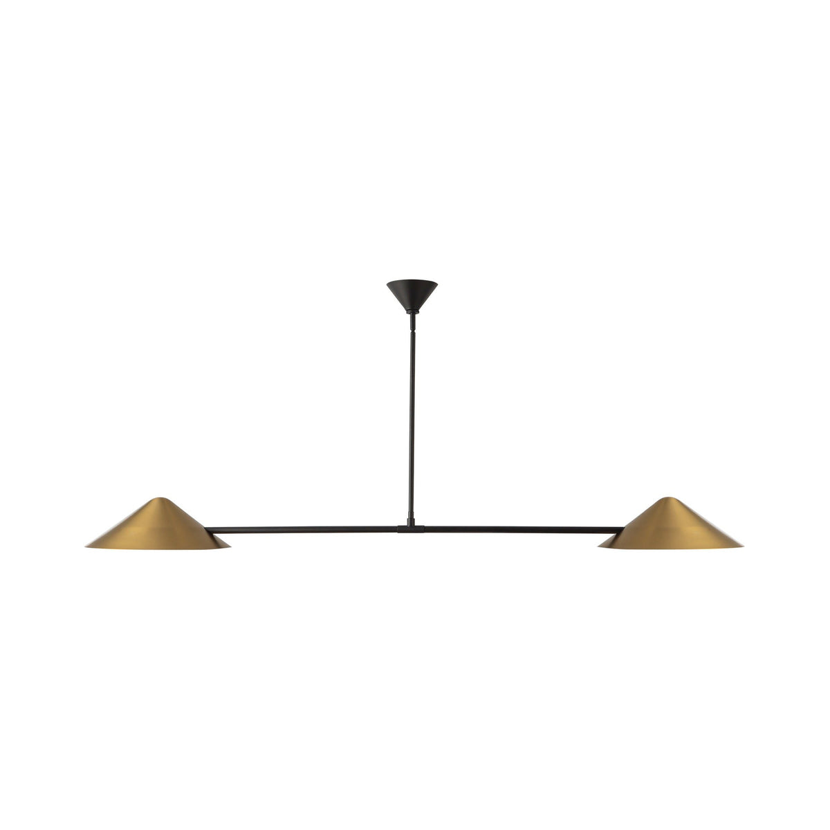 Ashford Linear Pendant Light in Brushed Gold.