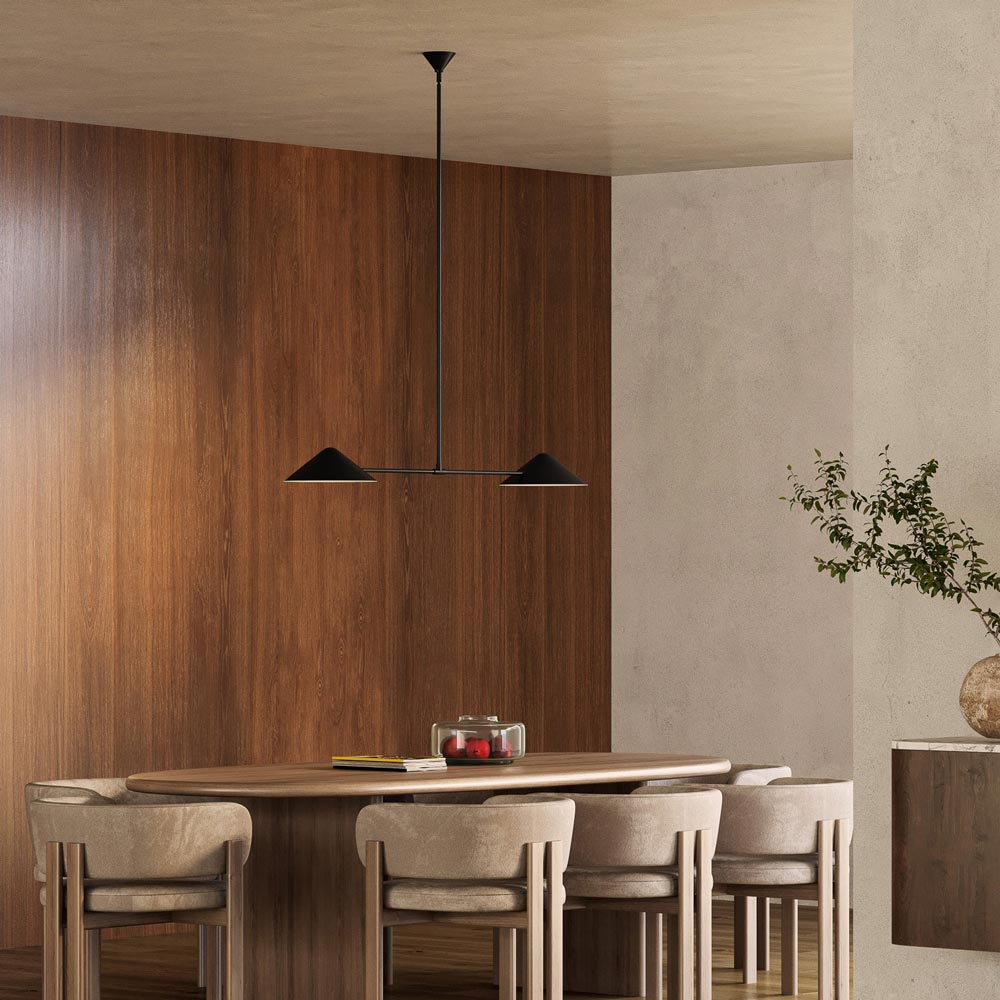 Ashford Linear Pendant Light in dining room.
