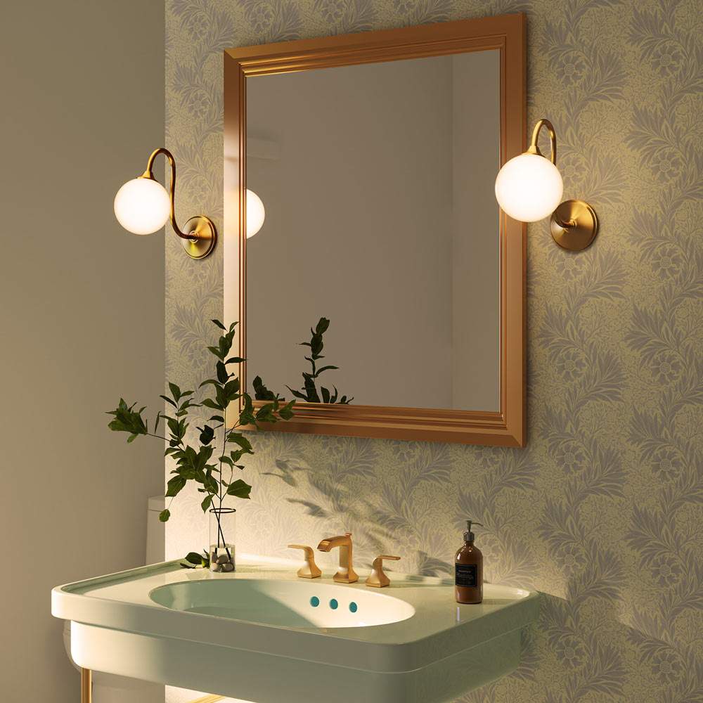 Bancroft Wall Light in bathroom.