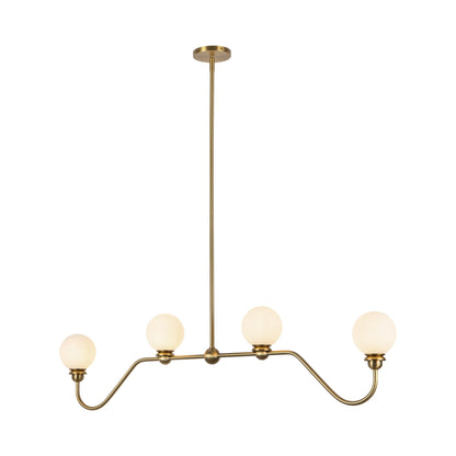 Beckett Linear Pendant Light in Brushed Gold.