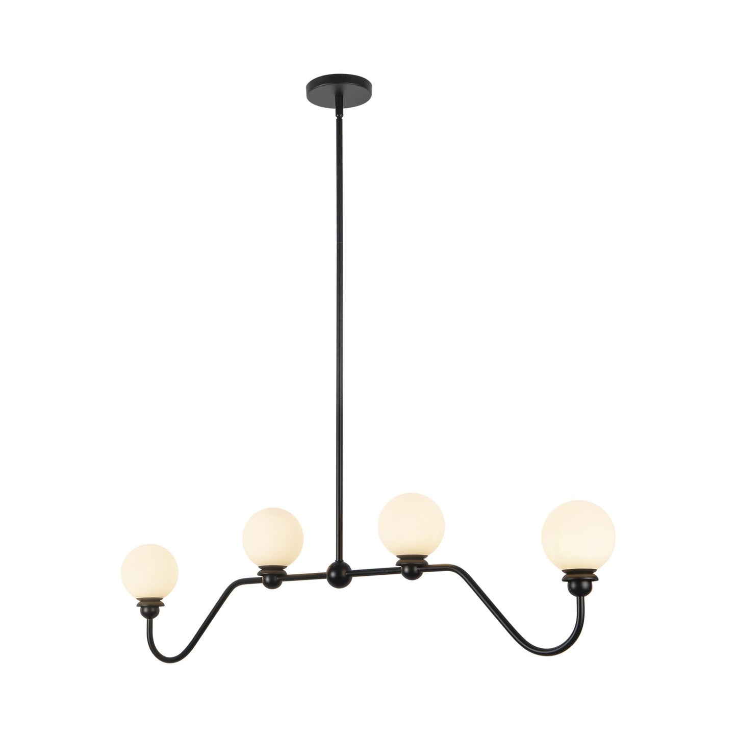 Beckett Linear Pendant Light in Matte Black.