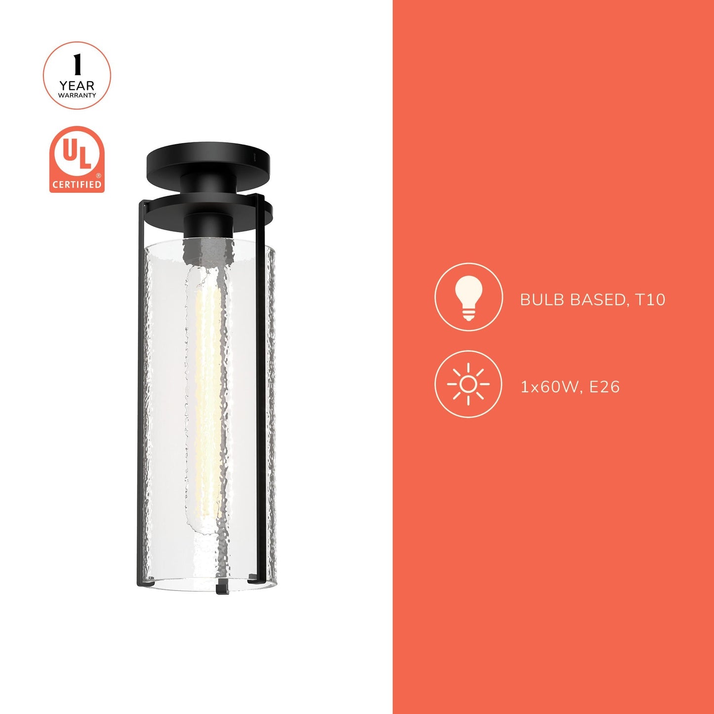 Belmont Flush Mount Ceiling Light in Detail.