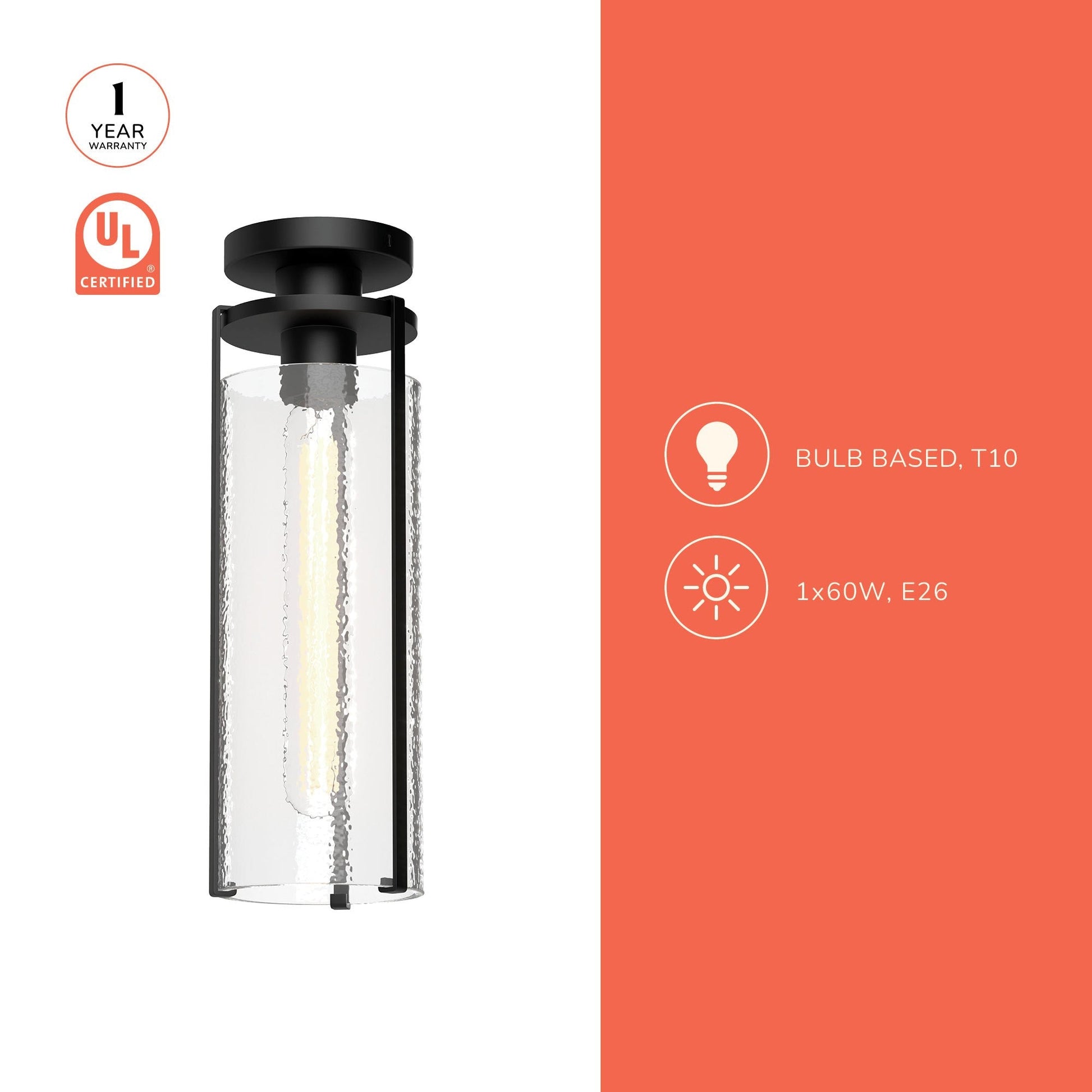 Belmont Flush Mount Ceiling Light in Detail.