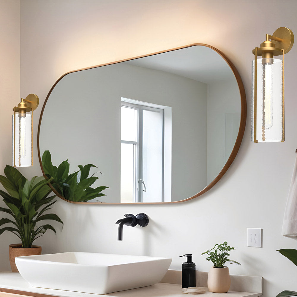 Belmont Wall Light in bathroom.