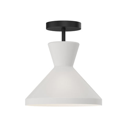 Betty Semi Flush Mount Ceiling Light in Matte Black.