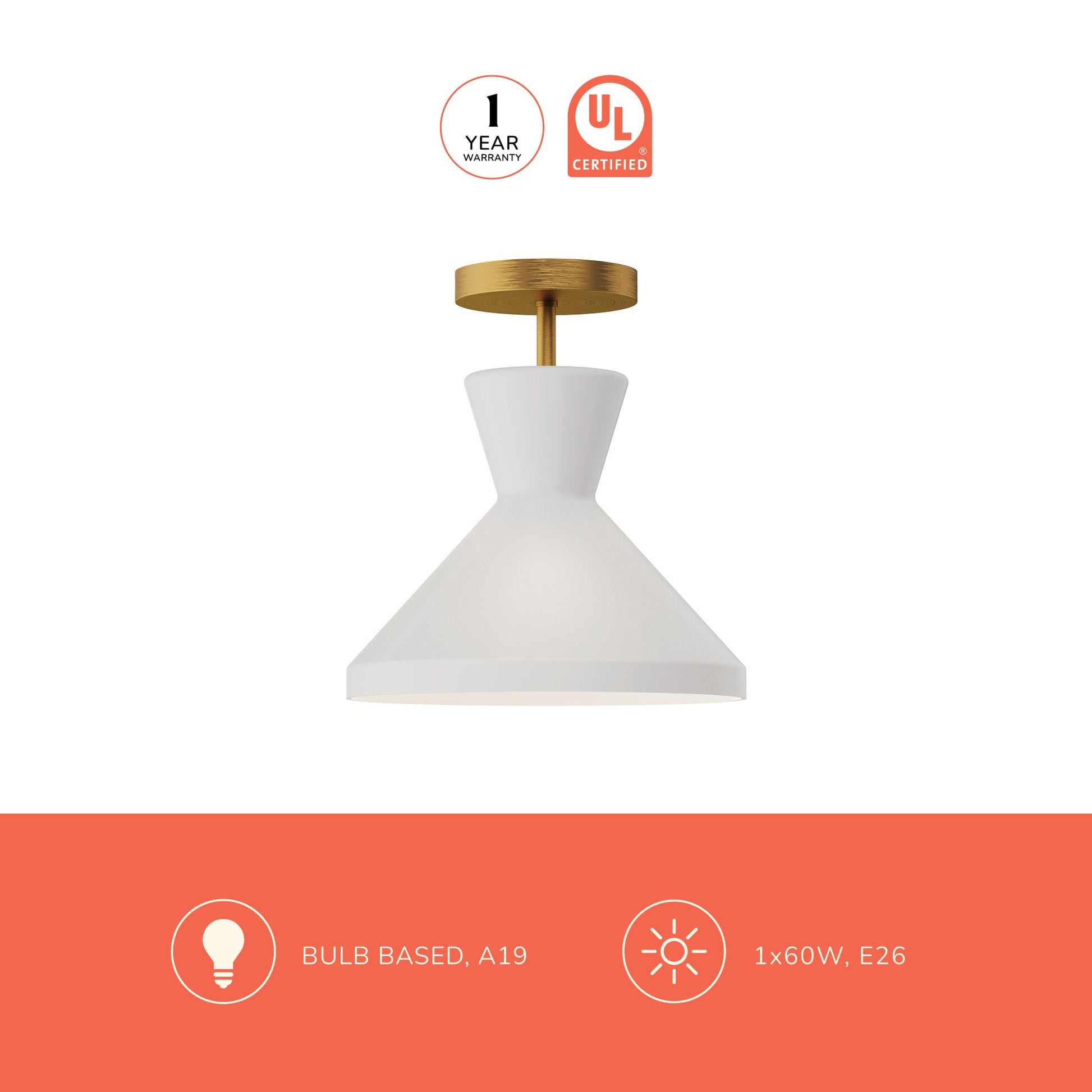 Betty Semi Flush Mount Ceiling Light in Detail.